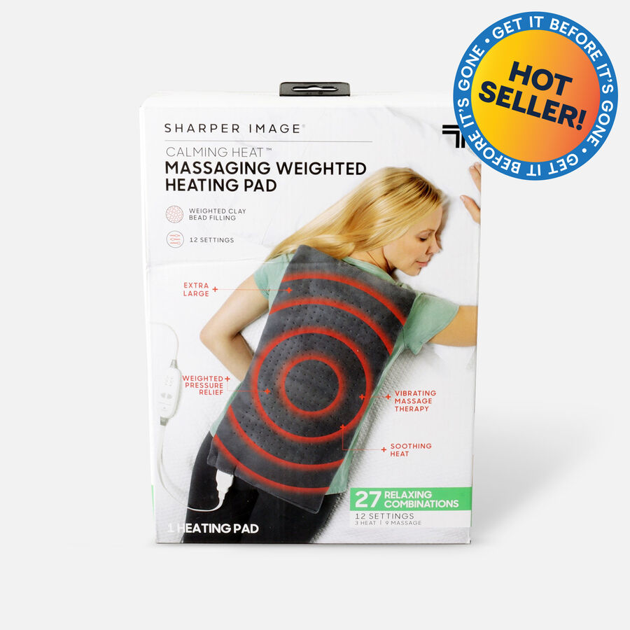 Sharper Image® Calming Heat Massaging Weighted Heating Pad, 12” x 24